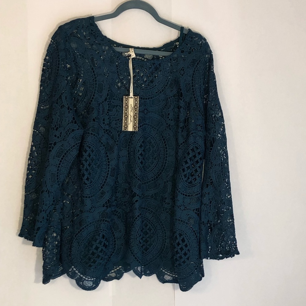 Beautiful dark teal crochet/cami set